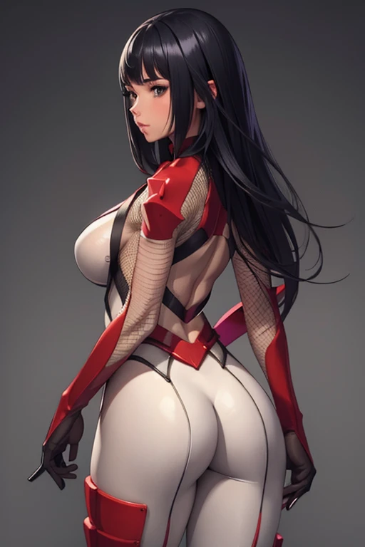 (((back view))), (((perfect ass))), (best qualityer))), (((manga strokes))), (((short arms))), ((( red latex nurse suit ))), (((bandaged arms))), ((high collar)), (((Black clothes with red details))), (((best qualityer: 1.4))), (Unbeatable masterpiece), (hiper HD),(CG 8k hyper-realistic), (((brave face))), (((breasts big))), (((hyper feminine))), sexly girl, Tron,(black bob hair)), ((( sculptural body ))), (((1 Kizi))), Kizi cibernética de 25 anos com perfectbody,,Beautiful and well-groomed face,muscular body:1.2,solid color detailed jacket, (Head to thigh photos), Complex equipment, green dark,Long pants,Tight clothes are dark,With white stars and off-white stripes,,,,,Armor Metal Electronic Parts, Poison tattoos ) INFO, Kizi, (((standing alone))), pirralha violent, ((())), sexly, pose de atitude, work of art, post-apocalypse, (((manga style))), bounty hunter, violent, Manic, the way you want, slenderbody, thin but strong, perfectbody, roupa moderna, advanced technology, neon, sleeves with vertical striped pattern, neutral background, (( cowboy shot )). intricate visual