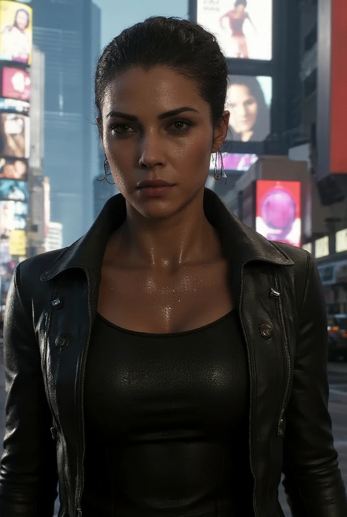 (best quality, hyperdetailed photography:1.2), beautiful lady, scar's face, tattoos breast,(muscular body:1.1),, black hair, , ((Spartan badass warrior )) ,(gloomy, foggy, night),(long black open coat),,, ,badass woman,, Dynamic pose,,(massive perfect breast:1.0), (upper body portrait), (cinematic shot:1.5), (movie photography:1.2), cinematic lights,, (perfect light, Ray's,),(ultra detailed skin texture:1.3)
