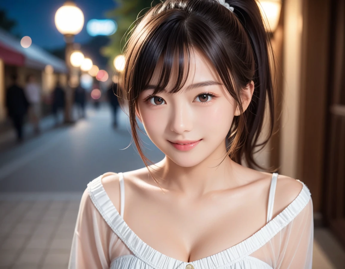 highest quality、8k Masterpiece、超A high resolution、(Photorealistic:1.3)、RAW Photos、1 girl、Silvery white hair、Glowing Skin、1. Super-beautiful Cyberpunk Soldiers、((Ultra-Realistic Details))、Portrait、Global Illumination、Shadow、Octane Rendering、8k、Super sharp、Beautiful breastetal、Cold colors、、Very intricate details、Realistic Light、CGSoation Trend、Beautiful Eyes、Shining Eyes、To the camera、Neon Details、20age、Very Short Hair、Too beautiful face、Intelligence、Obscene、Sexy、Moe、smile、Red beautiful sexy long dress、whole body、Healthy Body、The background is the entertainment district