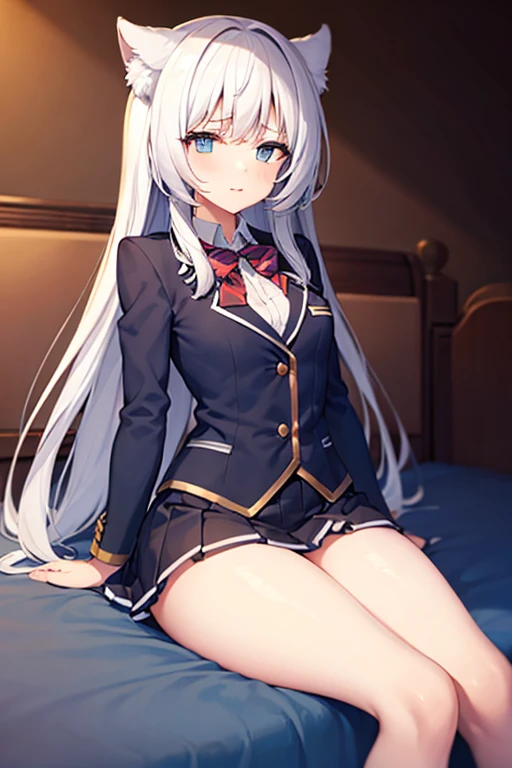 Sex with a naughty middle school student with long white hair(((Inserting a man's genitals between his legs)))Forcibly