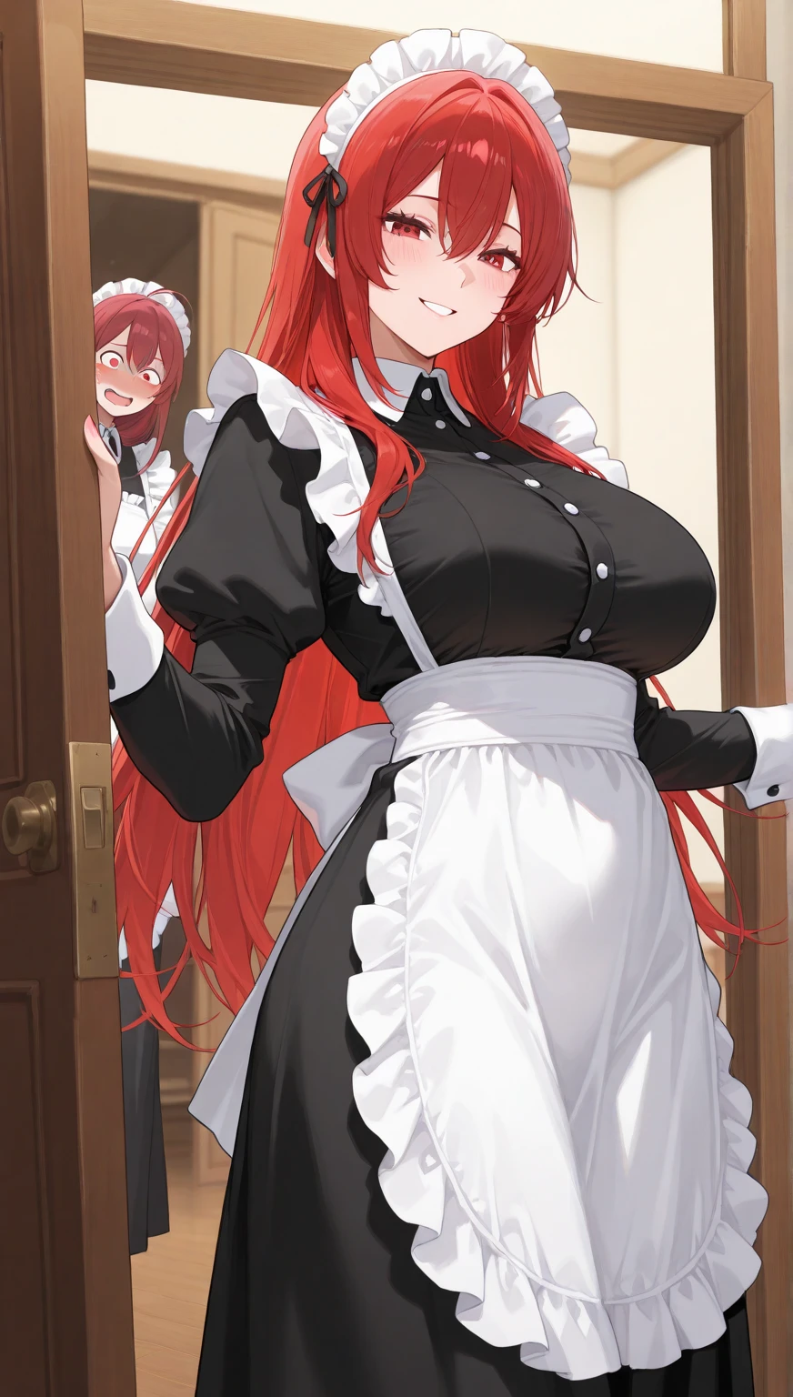 portrait, solo focus, solo, close-up, looking at viewer, (parted lips:1.2), (sunlight, bright, sunshine:1.2)
eft_bleach_orihime, 1 girl,((inoue orihime milf physique)), solo, long hair, orange hair, grey eyes, breasts,hair ornament, hairclip, purple eyes, smile, happy, from front,((huge pelvis thick thighs)),((clear details High definition body parts perfect body parts )),(((blush lush blush nose blush blush face ))),(sad expression),((wearing white tight apron)),((full body portrait)), huge breast huge pelvis thick thighs,((wearing white tight maid apron costume ))