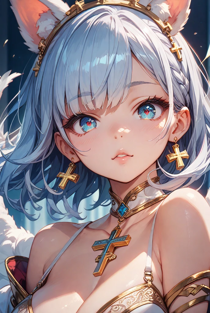 anime girl in a pink outfit with a cat and a dog, top rated on pixiv, guweiz, pixiv, at pixiv, ??????????? loli, guweiz on pixiv artstation, popular on pixiv, pixiv 3dcg, by Shitao, artwork in the style of guweiz, trending on pixiv, advertisement, nsfw, (((cloud white hair, cloudy hair, small breasts,  panties,(close up) of breasts, hands on breasts))),  nsfw, little girl, small, micro, cloudium, clouds, cloud seeds, cloudium seeds, cloud bush, simple, cute, smily face, white circle happy, silly, adorable, farm, candy, sugar, cotton candy, white cloud hair, cloud hair, white hair, simple white eyes, navel, thighs, white panties, holding cotton candy, blasting cotton candy, explosion, nebula, white magic stars, cum, space, galaxy, starship, stars, rays of light, box art, front cover of a new video game, video game cover, game cover, official artwork, key art,