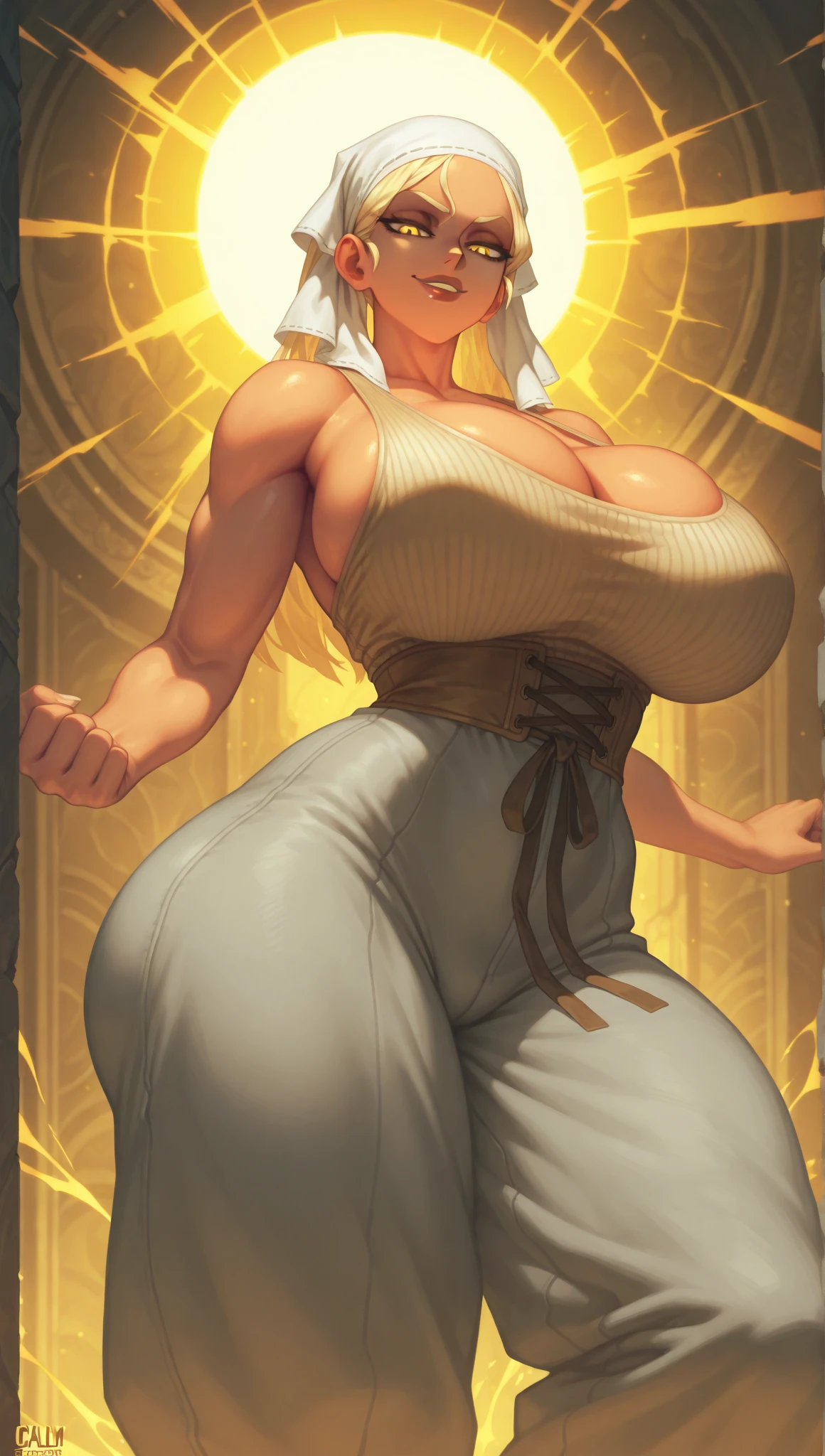 (comely, (Masterpiece artwork: 1.2), (best qualityer: 1.2), perfect lighting, Jadepunk, Asiatic woman, marble body, white and gold, robotical,((Masterpiece artwork)), (best qualityer), (detailded), (1ガール), thicc thighs, breasts big, Tecwear, overskirt, twin tails