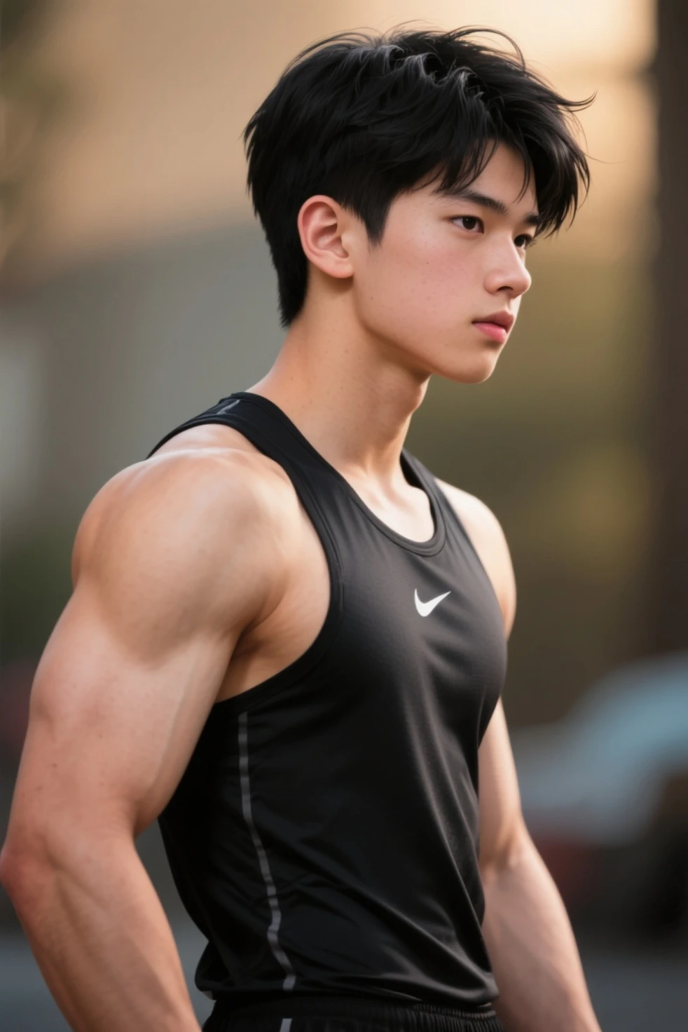 elementary student man Height 120 cm Tank tops Muscle Body
