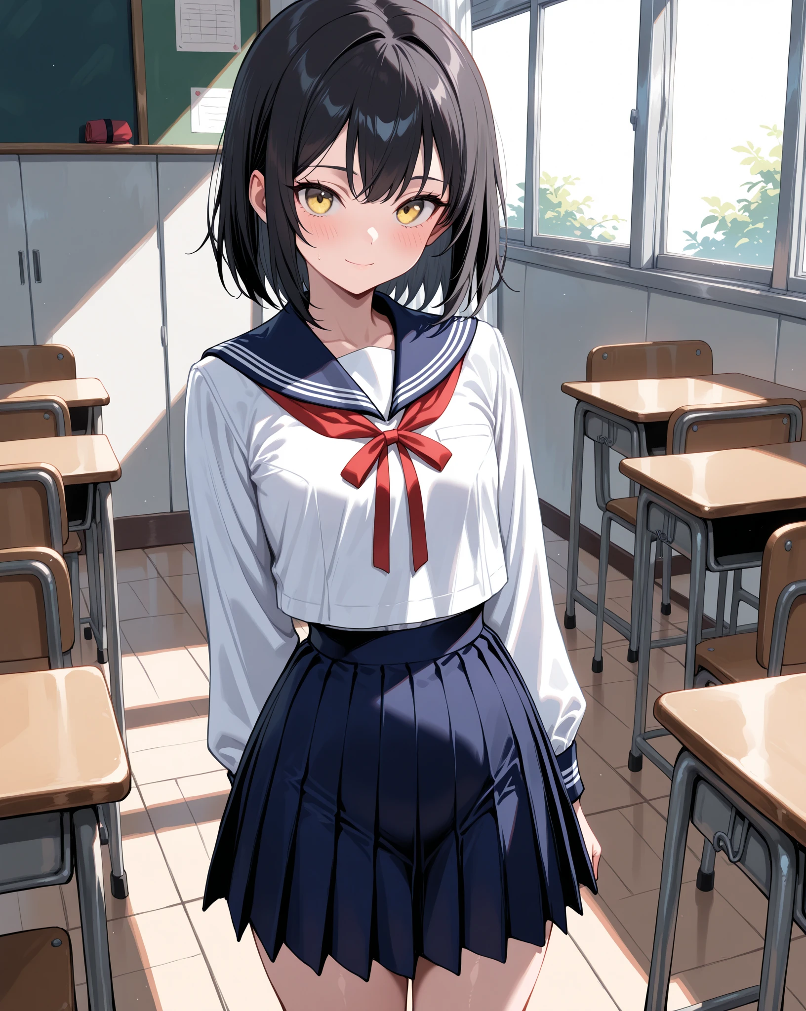 Very detailed CG Unity 8K 壁紙),(masterpiece), (Highest quality), (Very detailed), (Best illustrations),(Best Shadow)、1girl black_thighhighs cleft_of_venus closed_eyes clothes_lift crotch_rub desk female_masturbation highres masturbation navel panties panties_around_leg pussy_juice pussy_juice_trail school_uniform shirt short_hair skirt skirt_lift sweat table_humping thighhighs toshizou_(0714) trembling underwear white_panties white_shirt