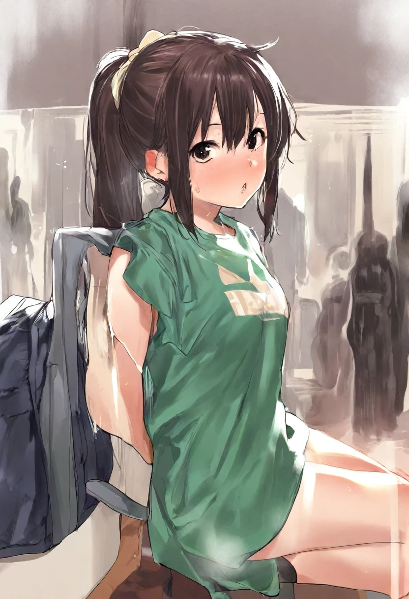 ((student clothes:1.3)),hiquality, hight resolution, ultra-detailliert, high-level image quality, hightquality, anime illustrated, (finely detailed beautiful eye: 1.2), Detailed eye depiction, (finely detailed eyes and detailed face:1.3), (extremely details CG, Best Shadow:1.1), Depth of field and blur, (Perfect Detail: 1.1) , digitial illustration, Enamel Art, Center, Watercolor painting, art stations, concept-art, character sheets, Lightning Wave, beautiful anime watercolors, Vibrant colors, Sharp Focus, art by:hyung tae kim, Fine detail, intricate detailes, Curvaceous body, Detailed eye depiction, Vibrant colors,((Nervous look before riding a roller coaster, Holding hands, trembling legs))