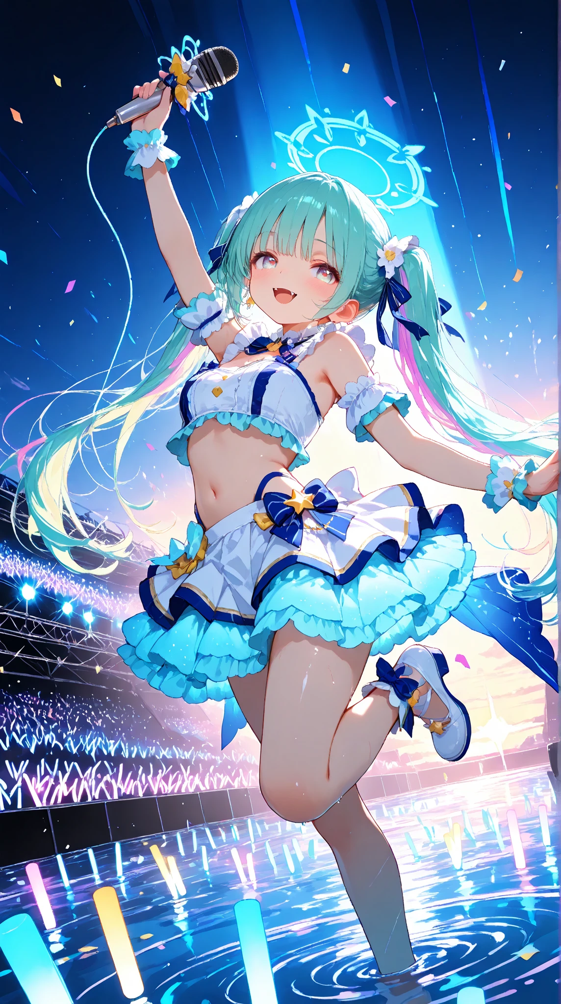 1 girl, pretty, 18yo, asian, high detailed face, Smile expression. makes figure skaters dancing on ice. Give this image snow-white feathers and sparkling Swarovski crystals. Next, Accessorize with a gold headpiece, Transparent beaded necklace and matching rings or earrings. Finally, Bright makeup and sparkling eyeshadow、Complete the atmosphere of figure skaters shining on the ice. Dynamic Poses: Posing that reproduces triple axel and toe loop jump, Or、Pose during a spin to show the figure skater's grace and movement. location: Large skating rink in the center of the ice castle. The castle is surrounded by glowing ice statues and waterfalls, A huge crystal chandelier hangs in the center of the skating rink. This location is、There is a beautiful and magical atmosphere that complements the figure skating cosplay and its dynamism. photorealistic, ultra-realistic, HD, 8k