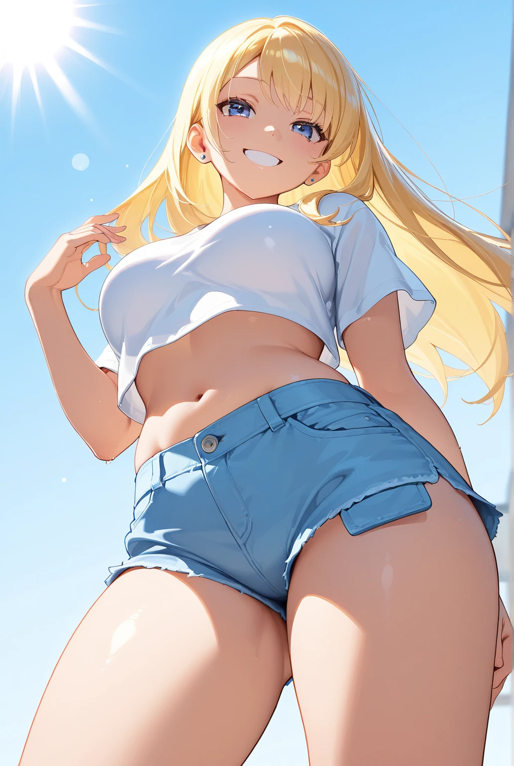 8k,masterpiece, best quality, highres,20-year-old,Sexy pose,ultra high res, best quality, dramatic, atmospheric,1girl, a very beautiful girl, glamour shot of girl, textured skin, florence_alicia,White_beret_aria_company_uniform,white_tankini_bikini, back shot,shoot from below, outdoors, ahegao,netorare,Pervert,Obscene,milf,
