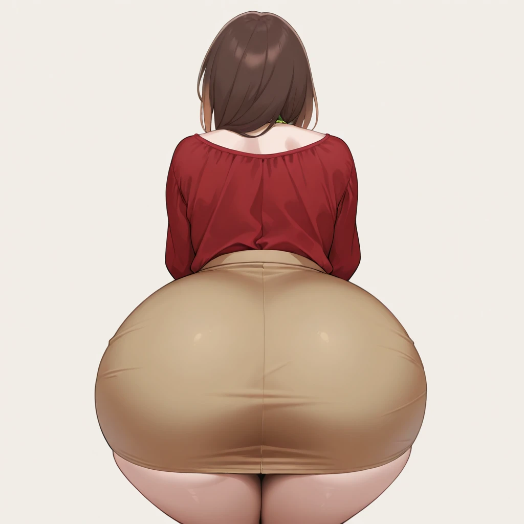 (Masterpiece), 8k wallpaper, solo, Watanabe you, game cg, beautiful detailed face and eyes, perfect anatomy, (naked), blush, glossy lips, ass view, picture in a frame, (glory wall pose:1.3), skinny thighs