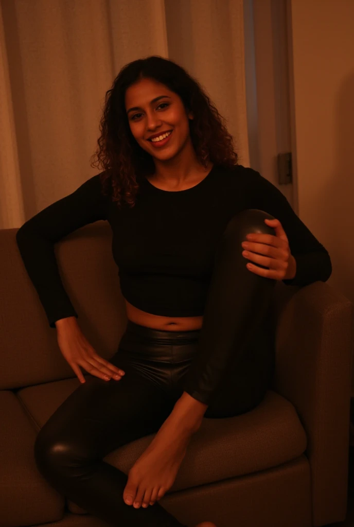 1girl afro, sitted on a bench, open legs, (stockings), (shaved pussy), naked cunt, closed lips, best quality, masterpiece, photorealiste, 8k