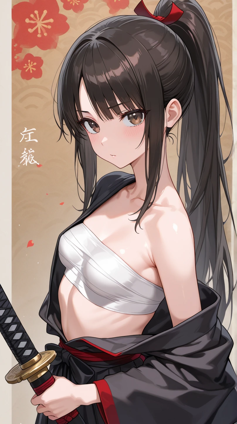 Traditional Chinese painting,Hanfu,one-girl,big breasts beautiful,Barefoot,ink and watercolor painting,Black and white ink,((4K,Masterpiece,Best quality)),ssmile,Lori huge breasts cleavage