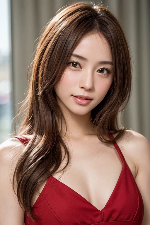 highest quality, 4k, High resolution, masterpiece:1.2, Super detailed, (realistic, realistic, realistic:1.37), lively, red and blue eyes,strong gaze,Seductive eye contact,fiery red iris,star shining in deep blue,Shining eyes,Bright colors,portrait,fantasy art,magical red light,mysterious beauty,Red color palette,red long hair,blue coat,cowboy shot,Full body shot