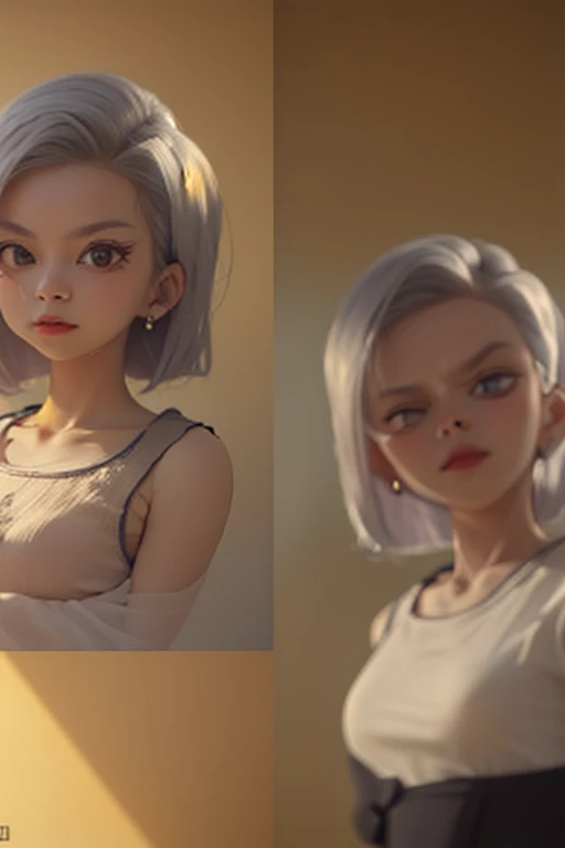 (best quality,4k,8k,highres,masterpiece:1.2),ultra-detailed,realistic:1.37,professional,vivid colors,physically-based rendering,sharp focus
uniform, polo shirt, cream white, grey, subtle differences, male uniform, female uniform, 4 images, different angles, 3D rendering
For male uniform:
1. A male model wearing a cream white polo shirt with grey details, standing in a confident posture. The shirt is made of high-quality fabric, showing fine texture and stitching. The main focus is on the collar, buttons, and the logo on the chest. The model is viewed from a front angle, showcasing the entire polo shirt.
2. A close-up of the male polo shirt's collar, revealing the intricate design and smooth edges. The cream white color is complemented by the subtle grey details, highlighting the elegance of the uniform. The viewer can appreciate the craftsmanship and attention to detail in this image.
3. An angled shot of the male uniform, capturing the side view of the polo shirt. The fabric drapes naturally, indicating a comfortable fit. The grey accents on the sleeves add a touch of sophistication to the overall design. The lighting emphasizes the texture of the shirt, enhancing its realistic appearance.
4. A back view of the male polo shirt, highlighting the unique features. The cream white color dominates the image, while the grey elements create a contrast. The model's movement adds dynamism to the uniform, making it visually appealing from all angles.
For female uniform:
1. A female model wearing a cream white polo shirt with delicate grey patterns, representing femininity and elegance. The shirt has a tailored fit, accentuating the model's figure. The image captures the model from a front angle, showcasing the graceful design of the female uniform.
2. A close-up of the buttons and collar of the female polo shirt, emphasizing the fine craftsmanship and attention to detail. The cream white color exudes elegance, and the grey patterns add a touch of sophistication. The v