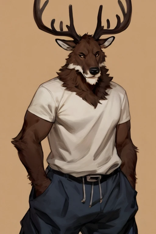 score_9, score_8_up, score_7_up, mns-pose, 1boy, solo, zeke,male focus, mature male,hyena,spotted hyena, furry, blue eyes, detailed eyes, brown fur, dreadlocks, looking at viewer, nipples, nipple slip, pectoral focus, lifting shirt, lifting by self,abs,showing torso, athletic,simple background <lora:zekeSDXL:1>