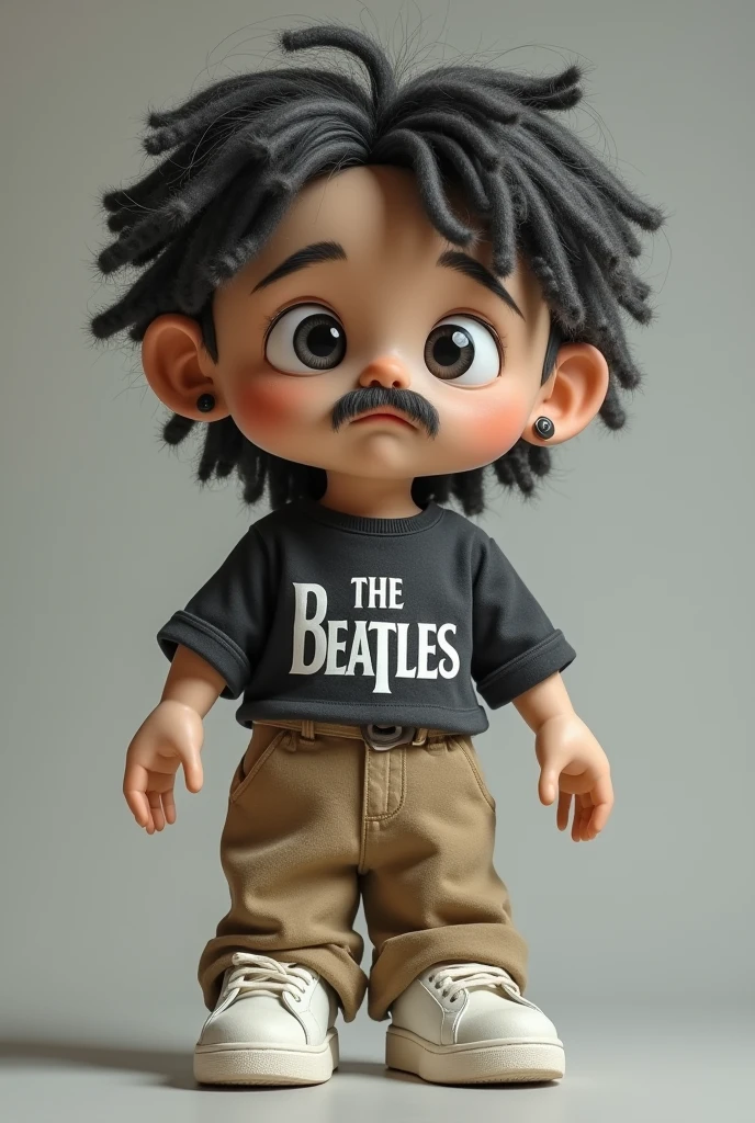 ((3D, best quality: 1.3)), ultra-detailed, SK, ((((solo))), full body, (close-up of a 5-year-old baby ((afro-futuristic)): 1;15), casual wearing, current fashion, black t-shirt short, (((white shoes)))), (short kanekalon hair; 1.15), (well-defined symmetrical face, screaming expression: 1.12), autumn, floas in the wind, warm and soft dark luminosity, motion blur, magnificent blue sky,