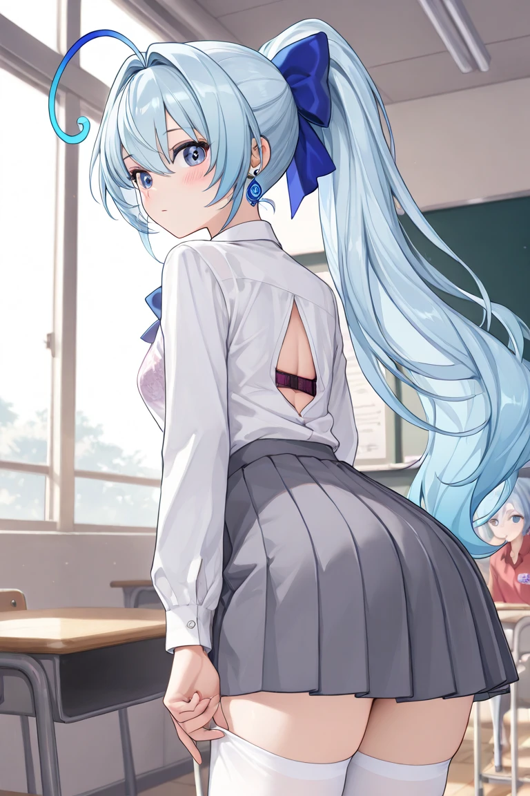 female high-school student Black sailor suit a black skirt Undressing Nipples are visible Taking off your pants The body is well visible Touching the nipple