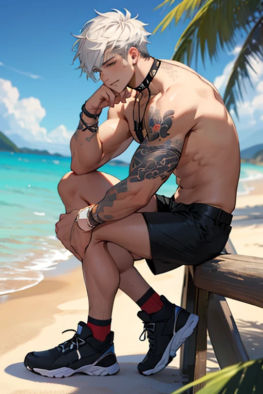 Highest image quality,Showing his chest and legs, Ning Rongrong