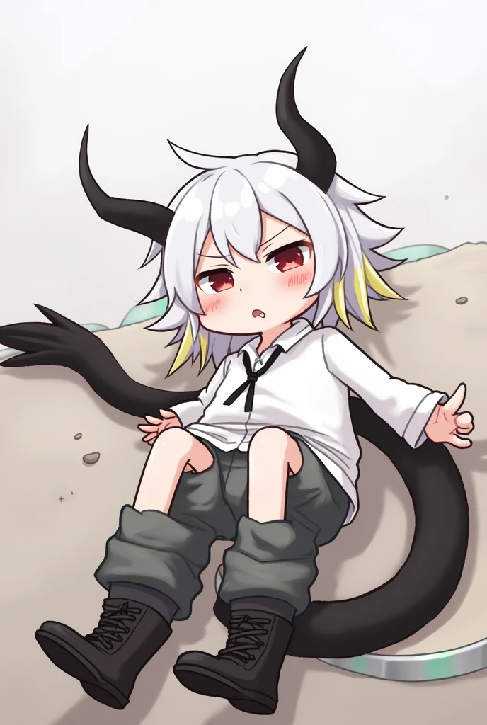 wolf girl、adult、2 Men Arms、Four wolf legs、Quadrupedal、delicate、Delicate face、wolf ears、Silvery white hair and body hair、Flat chest、T-Shirts、(exposure of the abdomen)、Sweat、Bound by countless tentacles、Ultra HD