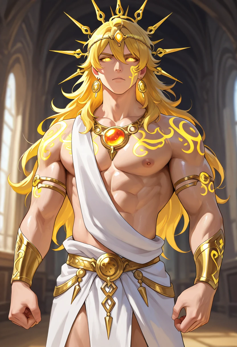 All-white marble statue
Macho
