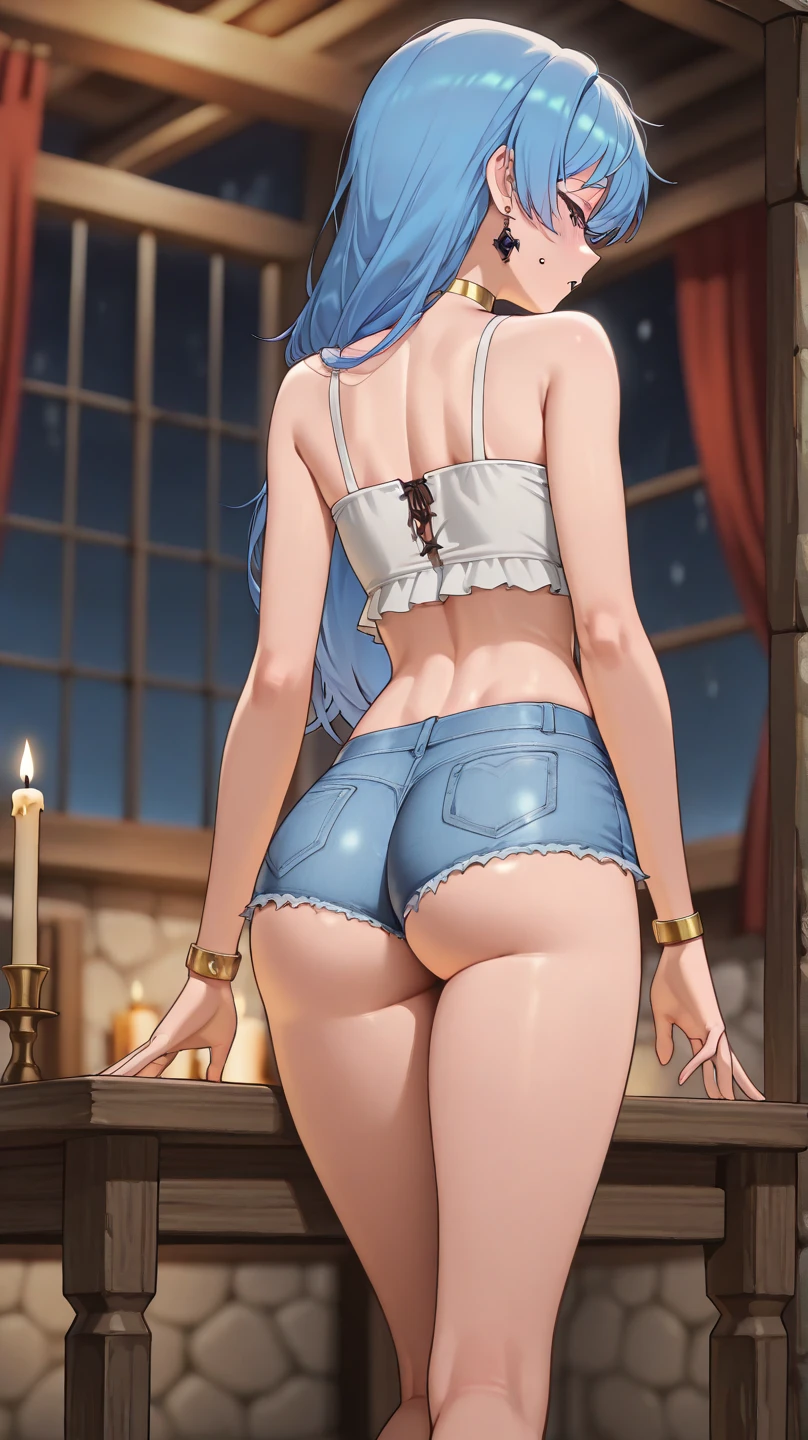 wakana_shiki, <lora:Wakana_Shiki_v1-000008:1>,
1girl, hat, solo, looking at viewer, high heels, night, cityscape, peaked cap,, off shoulder, ass, breasts, sky, bent over, black footwear, blush, leaning forward, shoes, standing, long sleeves, lamppost, night sky, jacket, outdoors, white headwear, sunset, bangs, star \(sky\), city lights, city, full body, bare shoulders, looking back, white shirt, open clothes, nude, military hat, thighs, from side, shirt, parted lips, open jacket, open mouth, looking to the side