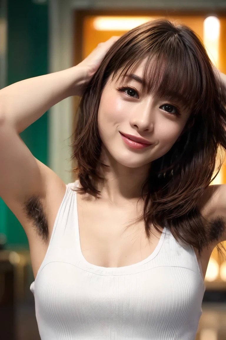 masterpiece,(best quality:1.4),(8K,raw photo,photo realistic:1.2),best quality,high quality, masterpiece,detailed,high resolution,shiny skin,detailed skin,detailed face,detailed eyes,mutated hands and fingers,lightning body,Summer fashion Femele japanese 18years-old 3+girls are standing in front of a Tokyo shibuya background,Arms up pose, standing split, 3+girls, split, censored, navel,,nipple,navel,vagina,skinny body,small breasts,Pubic hair grows thickly from below the navel,more zoom body shot,smile face,
