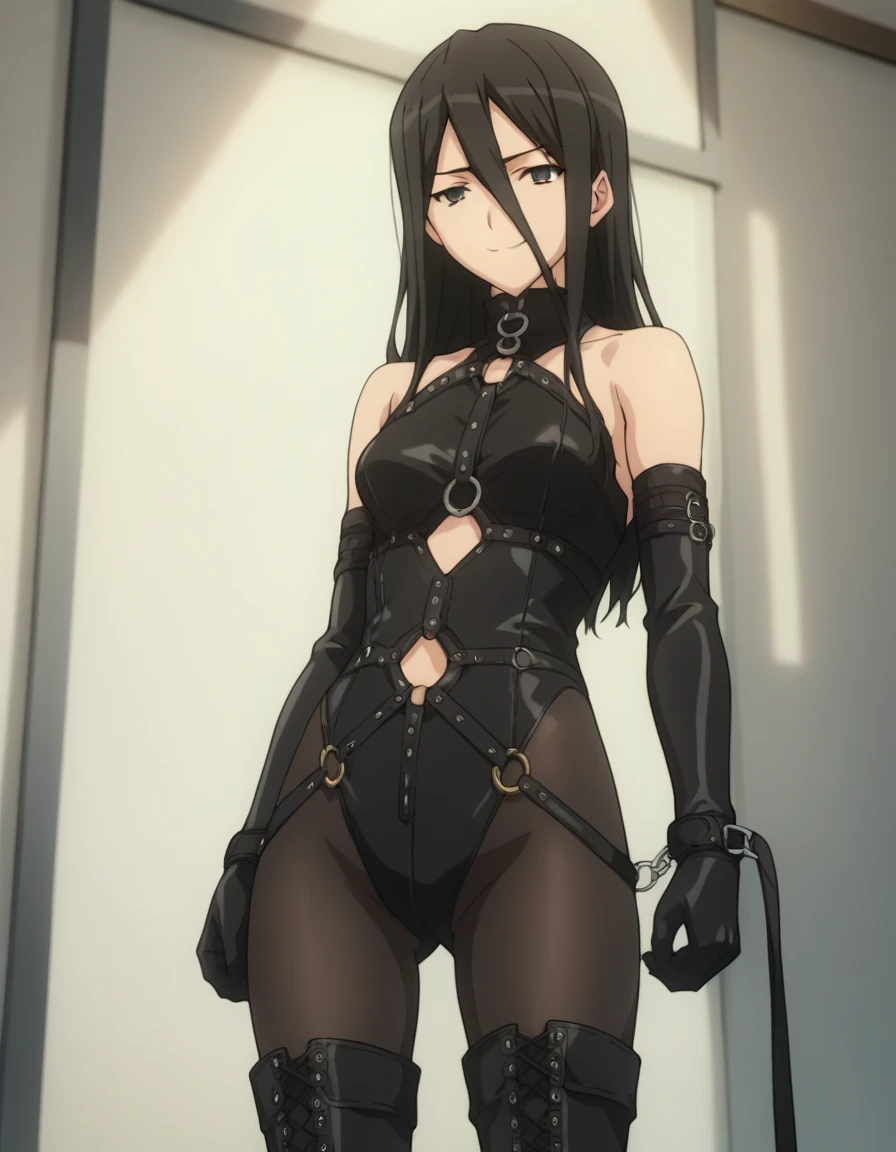 dark blue hair,,long hair,purple eyes)),pointy ears,elf,Tape Gag Tape Bondage,arms behind back