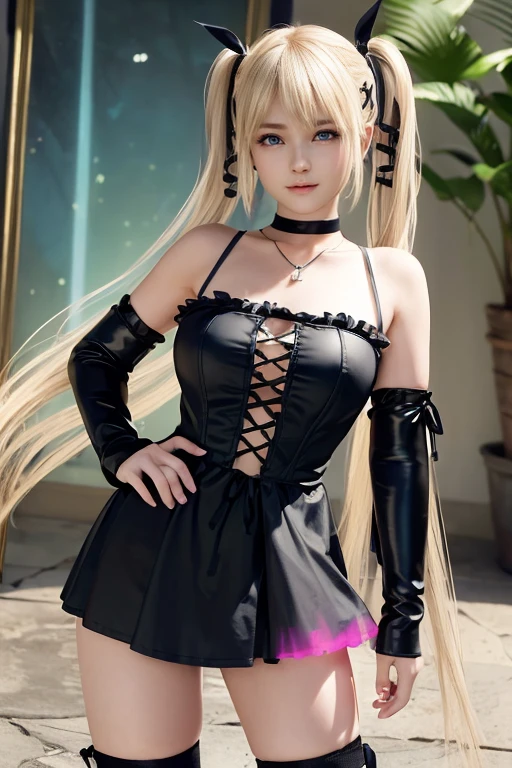Anime girl with blonde hair and red eyes holding microphone, Gapmoe Yandere, misa amane *, anime styled」, ( ( misa amane # ) ), anime styled, digital anime art!!, In anime style, Junko Enoshima, Very anime style, anime style portrait, Lori, In an anime style, Anime style, misa amane