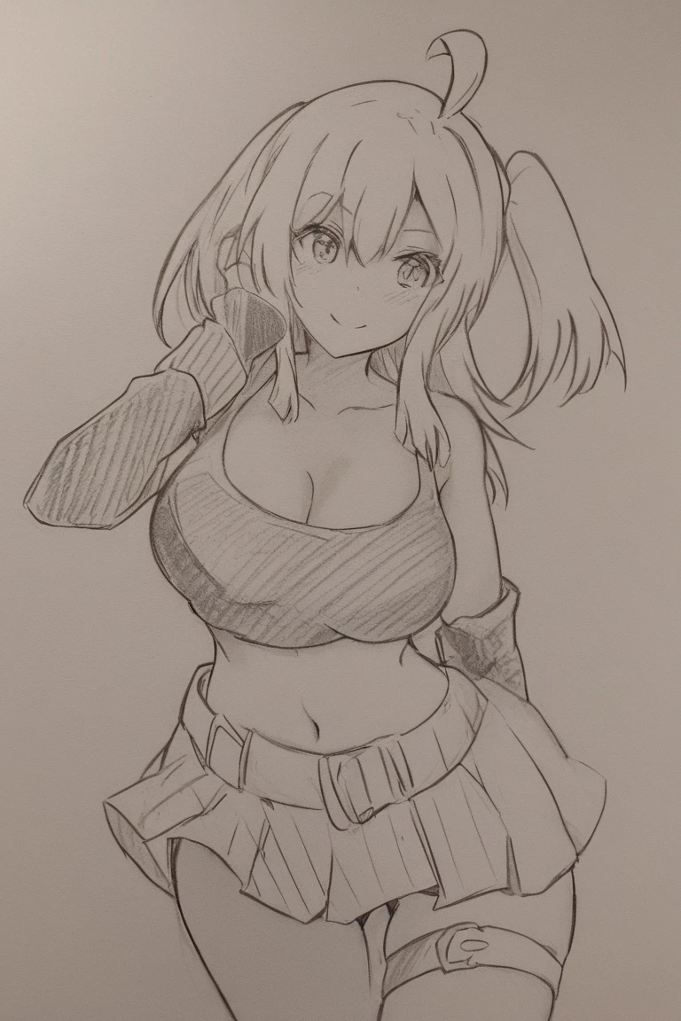 japanese milf, large breasts, drawing, monochrome, bikini,