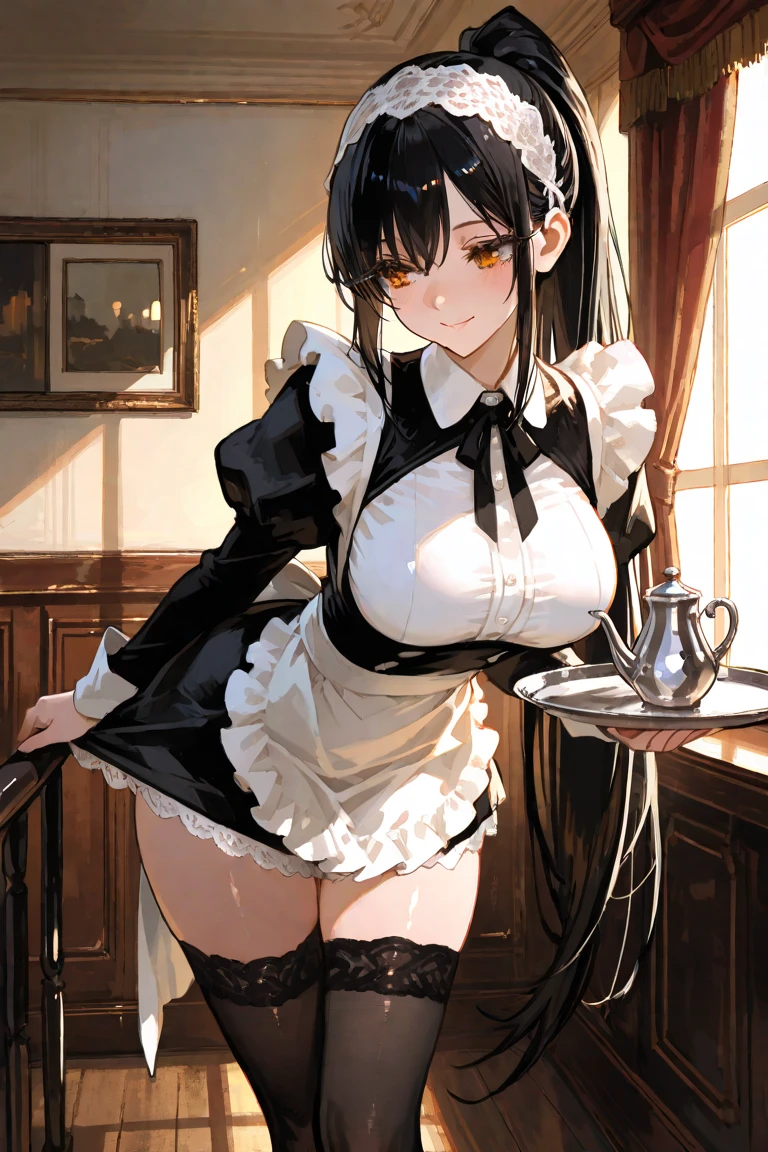 highest quality、High resolution、detailed background、Beautiful and dense face、beautiful and smooth skin、skin texture、cute10代の美少女、(huge breasts:1.3)、(realistic:1.3)、perfect body line、black hair braided ponytail、Calm atmosphere、
look at me with cold eyes、sexual expression、Tea time at the cafe、(Two women enjoy chatting at a cute cafe)、pinkと黒の花柄刺繍パンティー、pinkと黒の花柄刺繍ブラジャー、cute colored garter belt、
Maid uniforms generally feature a dress or dress-like design.、(emphasize the chest服、胸のemphasize cleavage服、revealing clothing)、The voluminous skirt and cinched waist highlight the femininity and cuteness.、Frills and lace are often used、The collar has frills and lace.、, cuffs, and the hem of the skirt, Gives a soft impression.、
What is an apron?、It is the cloth that covers the body from the waist down, symbolizing the work of a maid.。.、pink, green, red, Check Pattern, heart pattern、Cute accessories such as ribbons, The headdress and apron are decorated with roses.、emphasize the chest、emphasize cleavage、cute、panty shot、camel toe