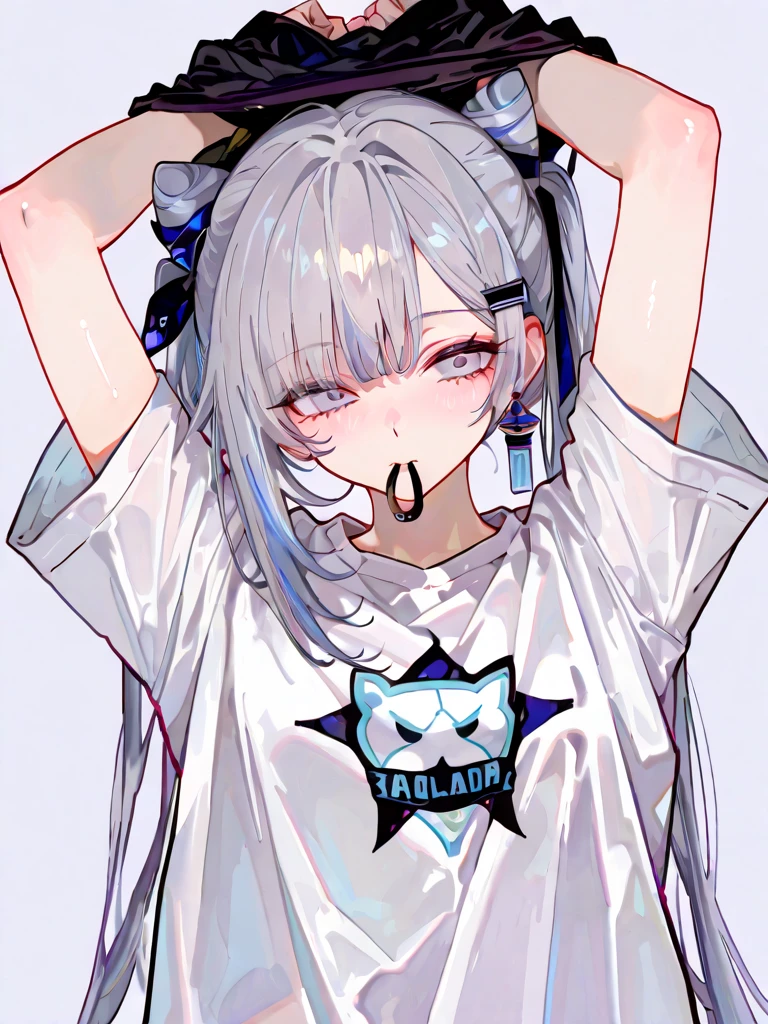 Girl, tank top, short pant, pretty thighs:1.5, black skin:1.3, white hair:1.5, Braid hair:1.5