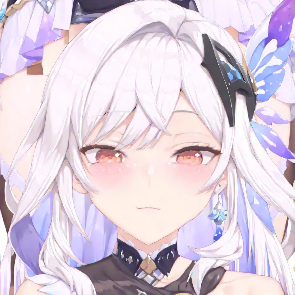 Anime character with long hair and multiple pictures in purple dress, small curvy loli, full body adoptable, Onmyoji, azur lane style, Ayaka Genshin Impact, onmyoji detailed art, from the azur lane videogame, characters from azur lane, anime vtuber full body model, full body commission for, cute character, white haired god