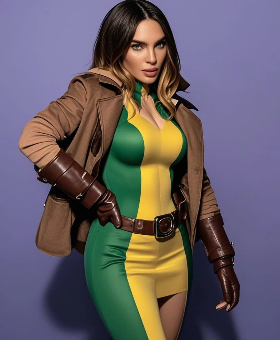 ((Masterpiece, best quality, cinematic lighting, 8k, full body shot, long hair, hour glass body)), (smile:0.85), (realistic background)
<lora:Striped_JumpSuit_By_Stable_Yogi:1> emerald striped jumpsuit, belt, gloves, boots, cleavage
<lora:Detail Slider V2 By Stable :0.4> <lora:NOISEOFFSET_V2_BY_STABLE_YOGI:0.4>