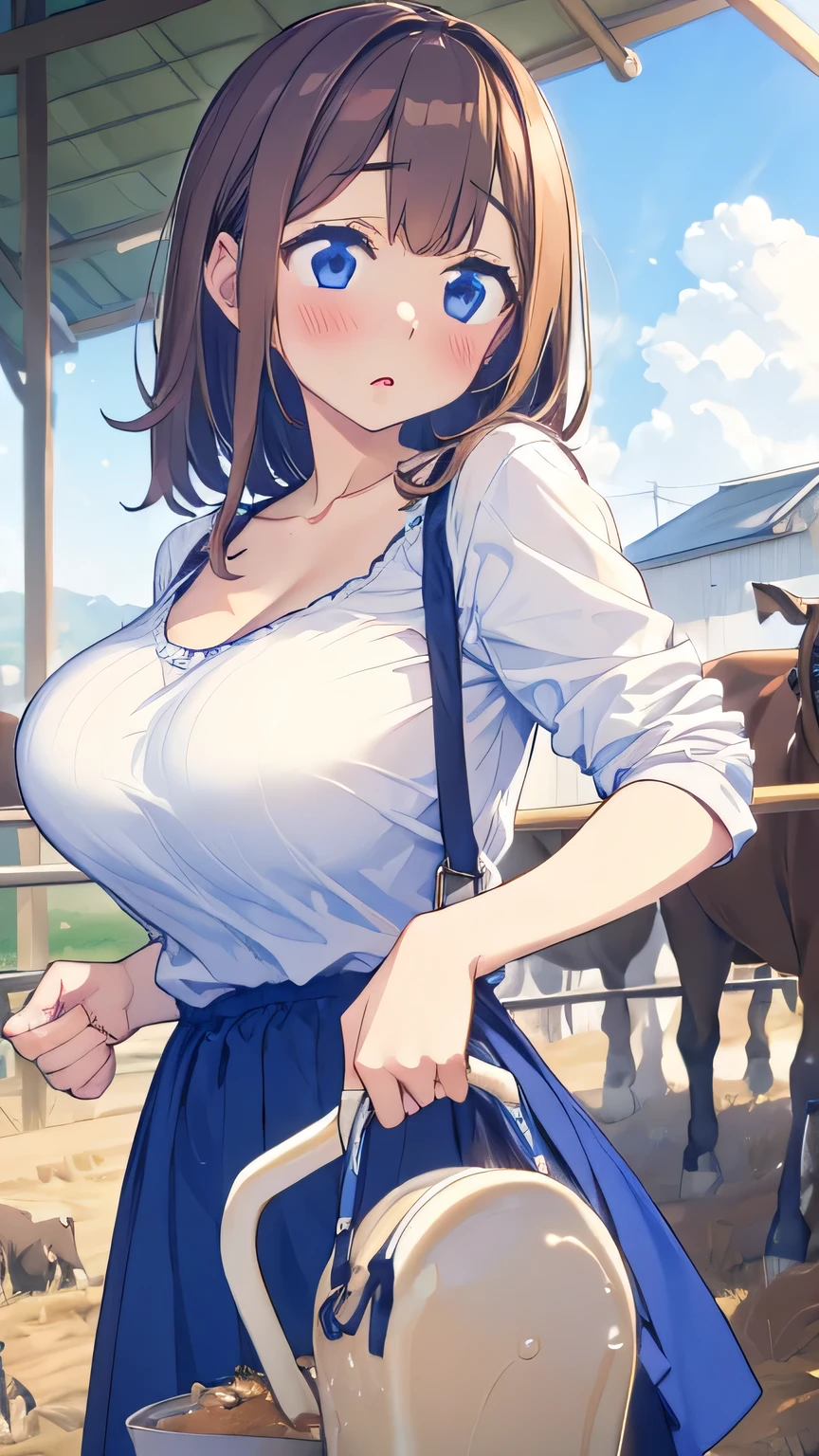 cowgirl, farm, milking, milk, ,  オーガズム