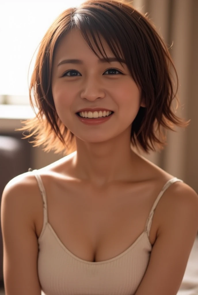 masterpiece,highest quality,1 girl,black eyes,(sex),((nude)),(medium breasts),vagina,black hair,(Japanese style room),throw,(beautiful japanese ),((beautiful girl)),Facial expressions that imagine what feels good:1.2,(perfect body beauty:1.2),((perfect body)),(shy smile),beautiful teeth,