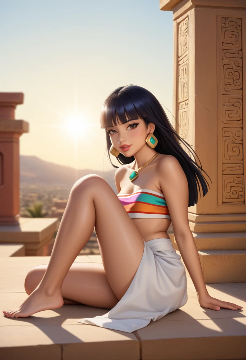 (masterpiece), Highest Quality, expressive eye, perfect face, masterpiece独り, Cher \( road to Eldorado \), dark-skinned woman, black hair, length hair, (wear: Tube top, flip flops in the underwear line, emerald braceletss and gold earrings:1.2), clavicle, Naked shoulder, 1 girl, oral_invitinion, chest,  jewelry,  dark-skinned_female, tongue,  dark_skin, pelvis_curtains, length_hair, earrings, looking_up, black_hair, strapless, tongue_outside, chest元, 前hair, loincloth, solo, tube_top, Naked_shoulder, open_moutsideh, bracelets, dull_前hair, from_そのsuperior, saliva, Candles, brown_eye, ahehe, looking_in_viewer, medium_chest, kneels, is sitting, rolling_eye, Bandeau , teeth, clavicle, superior, indoor, crop_top,  bangle, ebony female, tan lines with a bound,EPrtedCher,length hair, black hair,straight hair,brown eye, dull 前hair,  dark-skinned female, dark skin,shoulder, medium chest, belly button, clavicle, superior,lips, makeup, ,chest, Nipples,  shiny body , plump,huge chest, swein,big areolas, penis, tongue outside, tongue, , pubic hair, shiny hair,huge ass,double V 