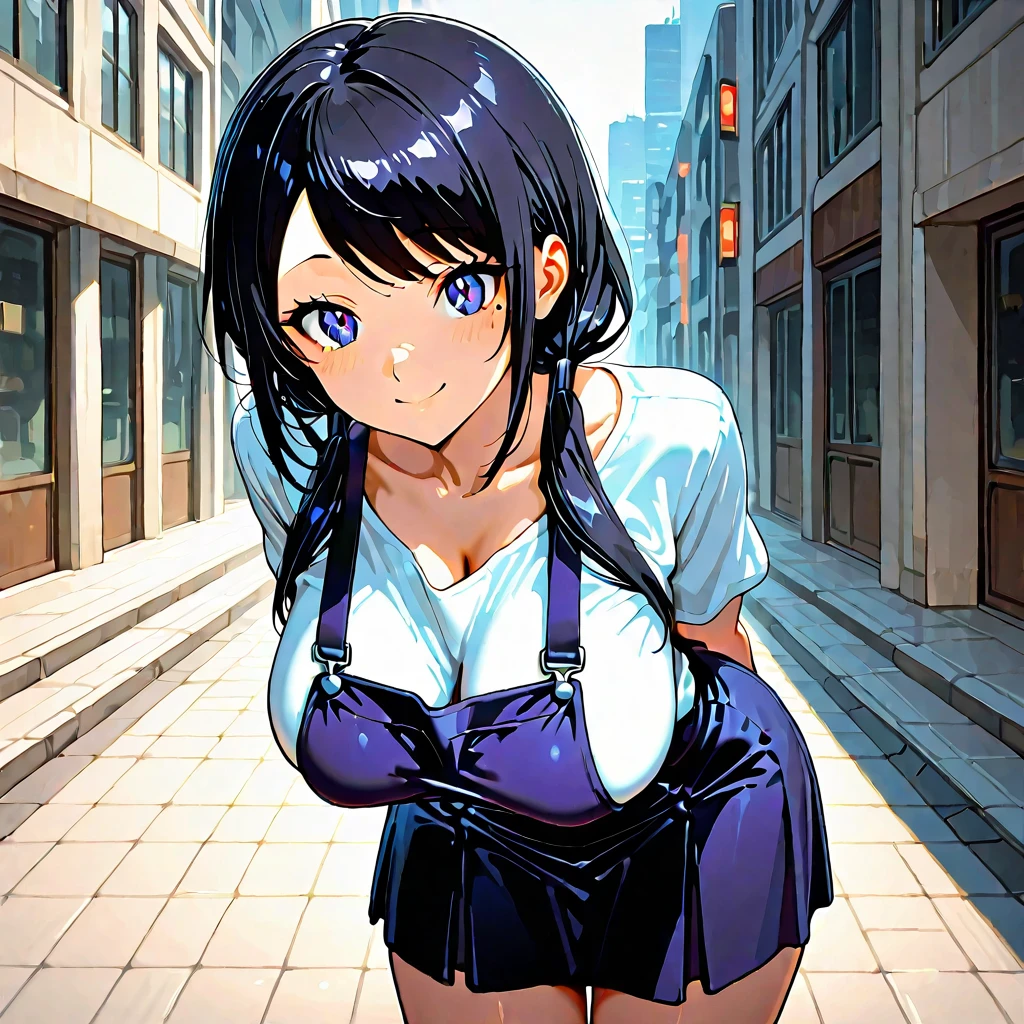(((Highest quality))),Japanese women,Face,Iris,Brown eyes,Black Hair,bangs,Long hair down the back,,Straight hair,Lipid muscle,(Big Breasts),plump belly,short,With a sexy smile,((Embarrassing)),Hot Face,(((Heavy breathing))), ((Big Breasts)),Lift the skirt to show your panties((Highest quality)),(1. Glowing Skin.4)Extreme close-up from below,(masterpiece)、(1. Glowing Skin.1.4)Sweat,Thigh Emphasis、((indoor))、((Wearing a blue blazer))(Wearing a thin, Tight mini skirt、)(Wearing pink panties)((Looking into the camera)),Sitting on the stairs,Spread your legs,  ((多量のSweatの雫:1.1)),((Heavy Breath 1.1)),((vapor:1.1)),((toll stature)),((Woman trembling with sexual climax:1.1)),((Have fun)),((remote_vibrating:1.1)),