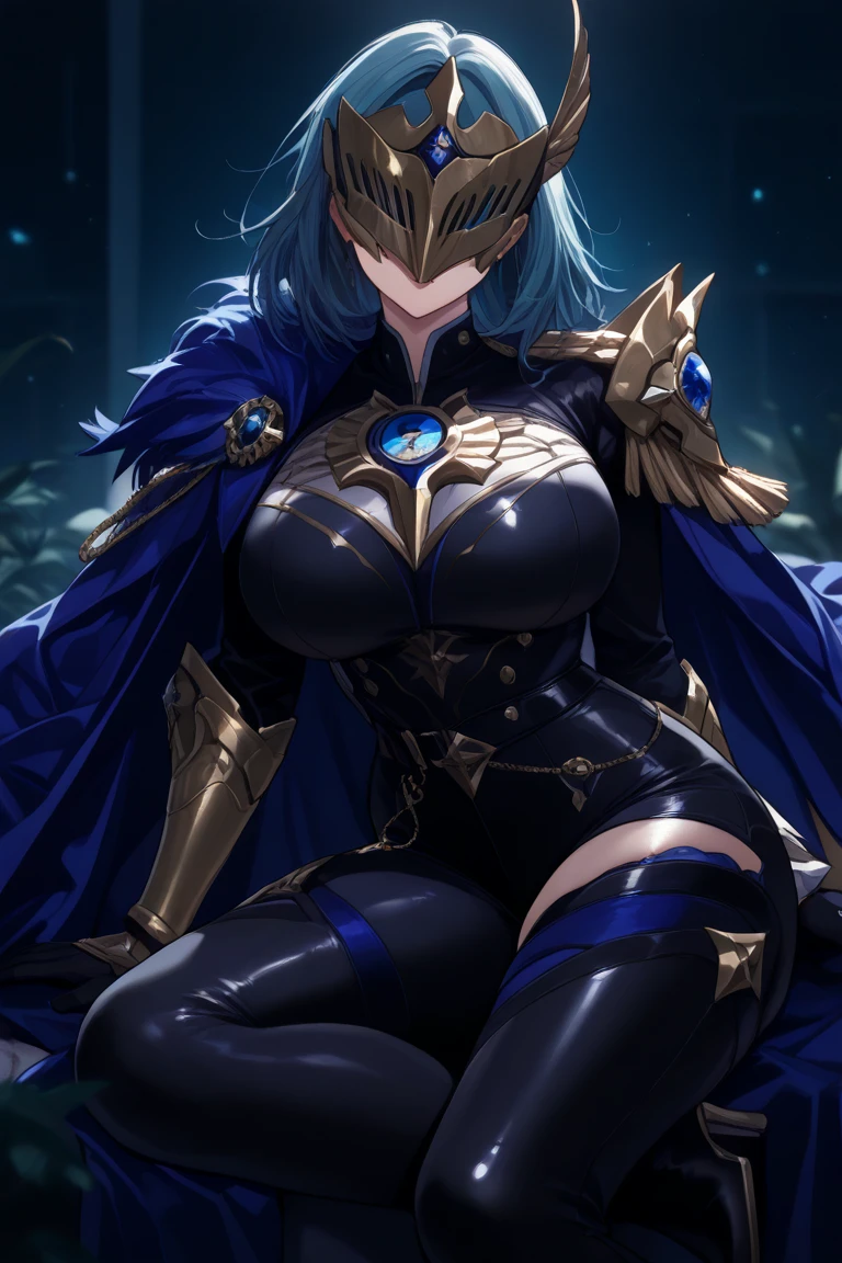 Female Cerberus-fornite big breasts Lying on the couch looking a viewer 
