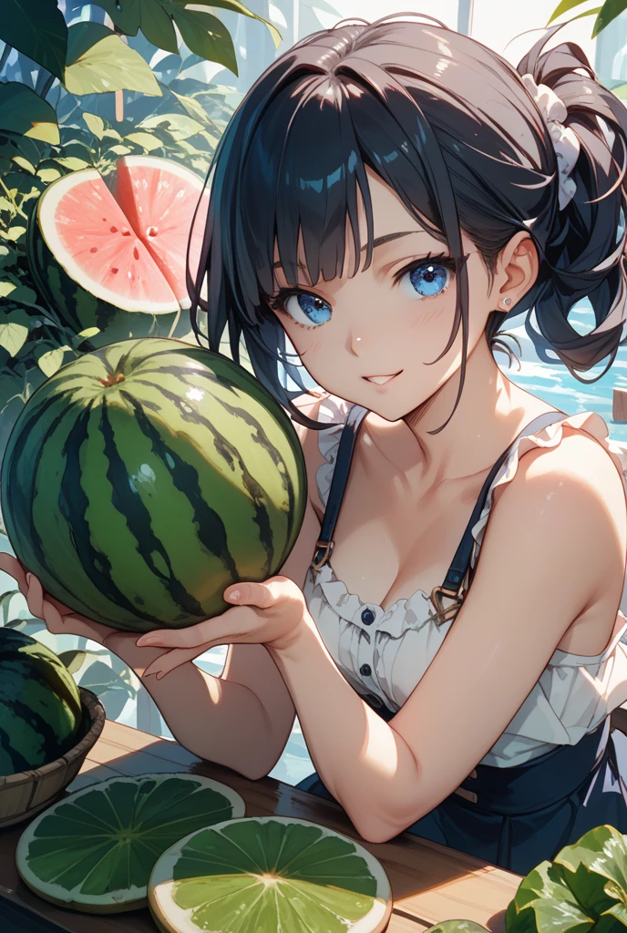 delete floating fingers, detailed watermelon pattern bikini,