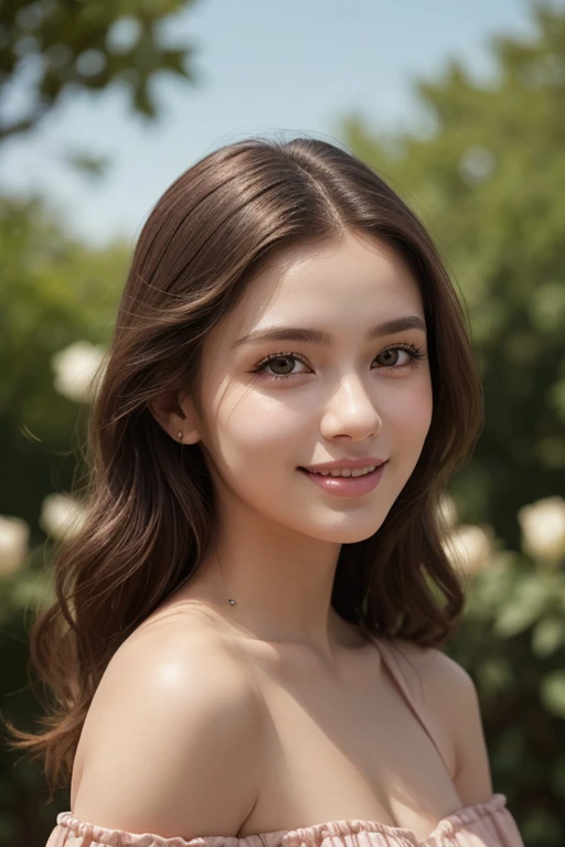 (masterpiece:1.3), high resolution, ultra detailed, extremely detailed CG unity 8k wallpaper, realistic, photo-realistic, RAW photo, beautiful detailed face, pale skin, realistic glistening skin, detailed cloth texture, detailed hair texture, Perfect body, Beautiful Face, accurate, Anatomically correct, Highly detailed face and skin texture, natural neck length, (beautiful hands), (fair skin:1.2), Thin legs, Thin feet, Detailed eyes, symmetric eyes, Light Brown eyes, Double eyelids, Thin eyebrows, (Glossy lips:1.4), ((gently smile:1.2)), (blush:1.1), (A Classy and Cute girl:1.3),fullbody shot、 ((full figure supermodel standing, entire body in frame))((Super long brown hair,Hair with loose waves inside,Hair reaching down to the waist:1.3))