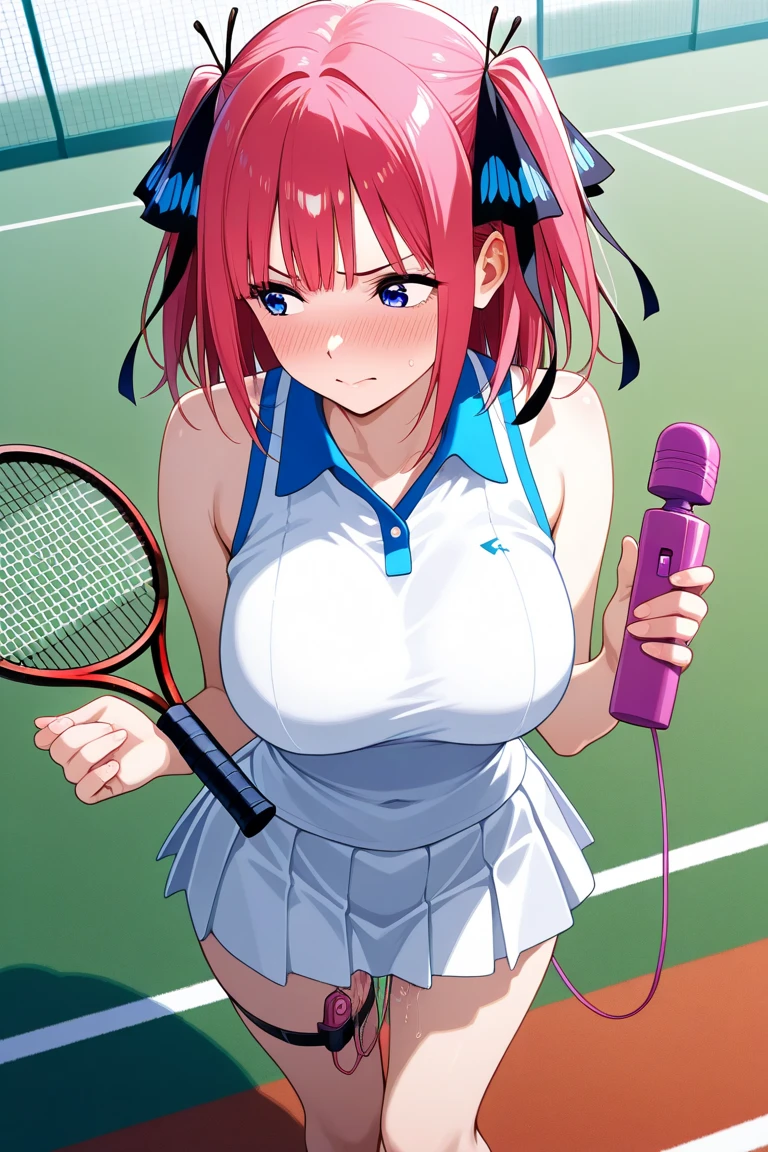 Tennis Costumes、No bra、No panties、nipples are visible