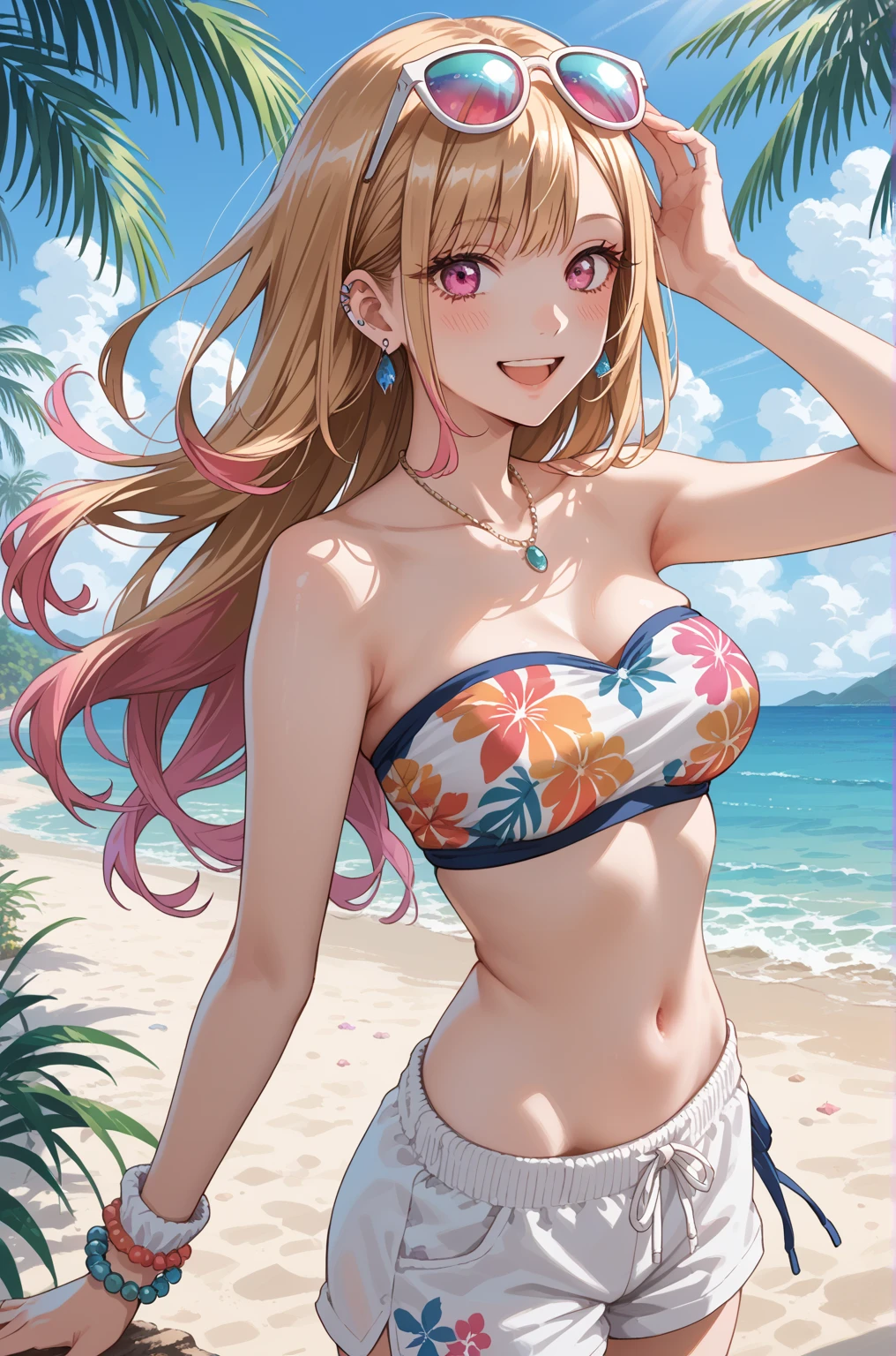 (highest quality:1.4)、High resolution、detailed background)、(detailed beautiful face:1.4)、beautiful and smooth skin、skin texture、professional lighting、beautiful teenage girl、(three women)、(huge breasts:1.3)、
brown hair、braided bob、braided ponytail、braided hairstyles、realistic、perfect body line、attractive thighs、Attractive big buttocks、sunny day、cowboy shot、
(Three beautiful girls enjoying swimming on the sandy beach:1.5)、
playfully splashing water on each other、happy look、smile、open your mouth and laugh、sexual expression、wet swimsuit、wet swimsuitが光る、the whole body is wet、Hair is also wet、cute、

The ruffled top and high-waisted bikini bottoms accentuate your feminine charm.。Choose a patterned or brightly colored bikini to make your look even more cute.、
Create a resort look by pairing a strapless bikini top with a wrap skirt.、For skirts, choose patterned or sheer materials to add a summery touch.、
One-piece swimsuits with ruffles and lace details create a cute look.、
When playing by the water, pairing it with a cap not only looks cute, but also protects you from sunburn.、
Bikinis with cut-out designs give a modern and stylish look、
Choosing something with an intricate design or a combination of different colors will make your unique charm stand out.、
Rash guards are also useful items for sun protection.、
Choose something with a colorful pattern or pop design and pair it with high-waisted bottoms for an active, girly look.、cute