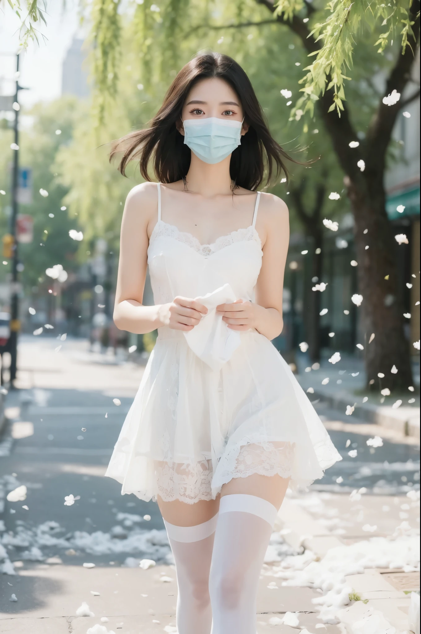 Black hair, hair bobbles, wince, long eyelasher, solid circle eyes, Fake animal ears, Light smile, Ear blush, Fang, surrealism, shadowing, anaglyph, stereograms, tachi-e, angle of view, Atmospheric perspective, Cinematic lighting, Ray tracing, reflective light, filmgrain, multiple monochrome, stereograms, 8K, Super detail, ccurate, Best quality, hyper HD, retinas, Super detail