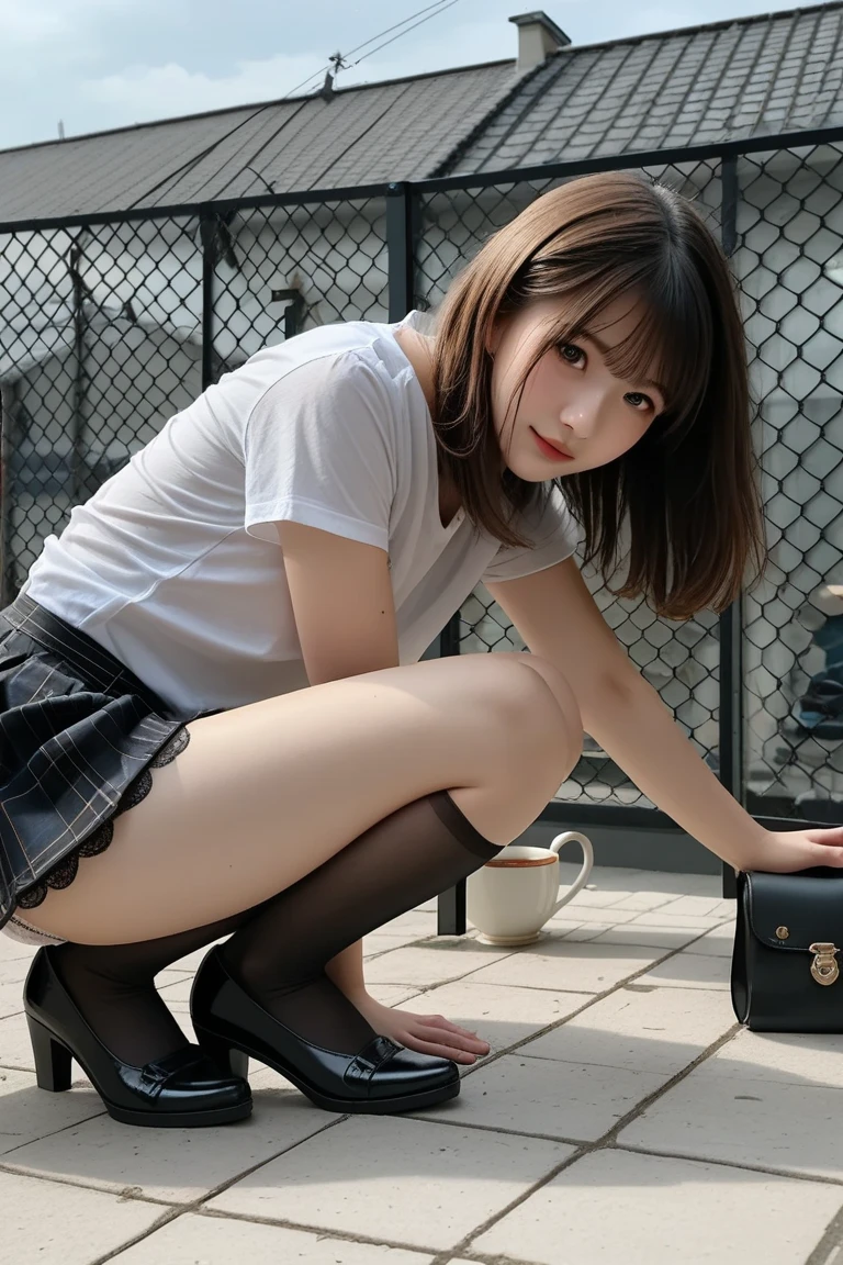 ulzzang -6500-v1.1、(top-quality、​masterpiece)、(Raw foto:1.2)、(Photorealsitic:1.4)、top-quality、masters、illustratio、an extremely delicious and beautiful、extremely details CG、Unity、8k wallpaper、astonishing、finely detail、Master's masterpieces、best qualtiy、Official art、extremely detailed CG unified 8k wallpaper、huge filesize、ighly detailed、Single girl in high resolution、(Completely next to each other without separating people), (There is no limit to one work), s to 20s、(Representation of the human body based on accurate anatomy)、 intricate detailes、((Japan schoolgirl in short skirt in uniform.)), (Neat white sleeveless knit and super mini navy blue pleated skirt), bionde、((large full breasts))、(Women with big breasts), (Sleeveless knitwear is large and braless, So it's cramped),、(skinny thigh)、Very beautiful eyes、Bright ultramarine eyes、(Detailed pupils that reflect light)、(The iris of the eye is painted with fine patterned details)、Natural Eyeshadow、Drawing realistic shadows on the body assuming a light source., Cute girl and mature beauty、Whitening skin、a baby face、(Before and after standing々Pose, Squatting, or sleeping)、Poses that emphasize the buttocks、red blush、I don't want to hide my ass、an ecstatic look on one's face, troubled look, ssmile、Many races、Show off your plump buttocks、Who wants to show off their butt、(Twisting the skirt), I can see panties, (Pink Panties), (Sit and open legs), ((Fold your middle and ring fingers to touch your panties)), bare butts、Backward posture, (Any pose, Because the skirt is constantly twisted by the wind or hands、Pants and buttocks are perfectly visible.), NSFW、Beautiful garden with flowers、Clear sunshine、a short bob