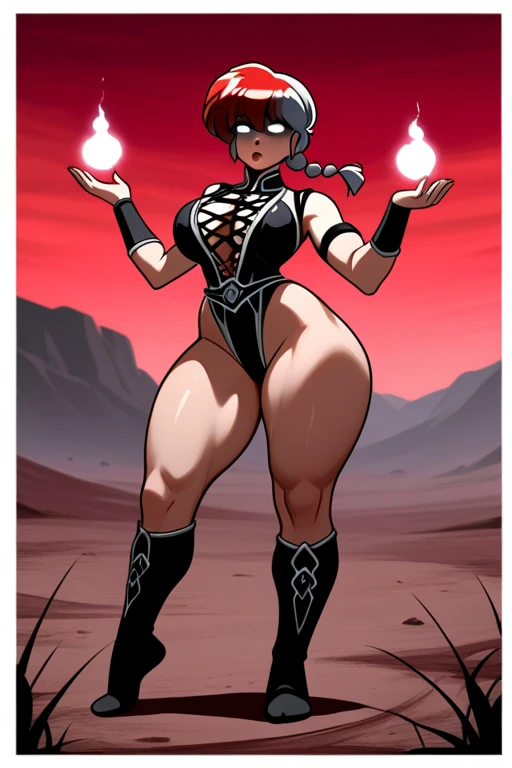 (masterpiece, best quality:1.2),1 girl, voluptuous body, full body, masterpiece, dominant pose, good anatomy, no extra limbs, big ass, thick thighs, pointy ears, gold earrings, details, gold necklaces