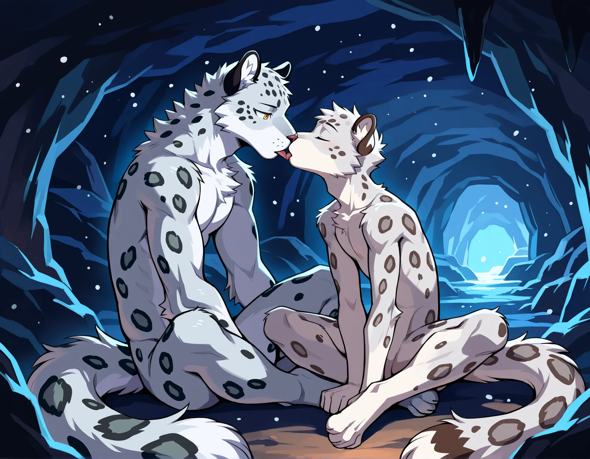 ultra-detailed, masterpiece, masterwork, high quality, best quality, hdr, (nature, night, waterfall), posted on e621, (by hioshiru), nsfw, 2boys, male, (white little body minotaur), hairy dragon, (nude, white chubby body), (long silver hair, yellow eyes, fucked silly, drooling), dynamic angle, (foreskin, perfect balls, sex), cum, cum on body,