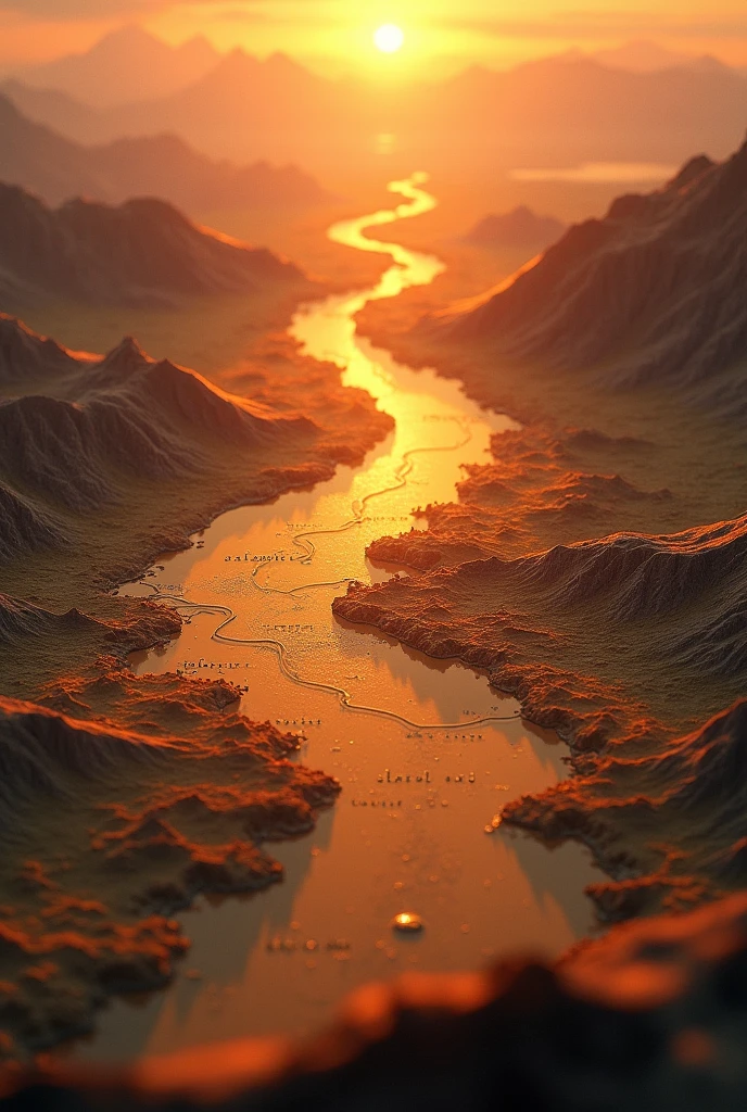 Sunset afterglow map