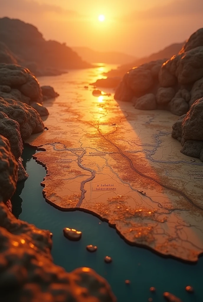 Sunset afterglow map