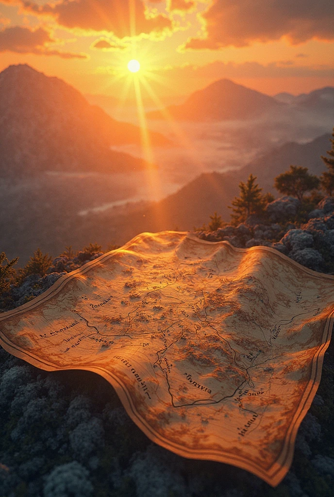 Sunset afterglow map