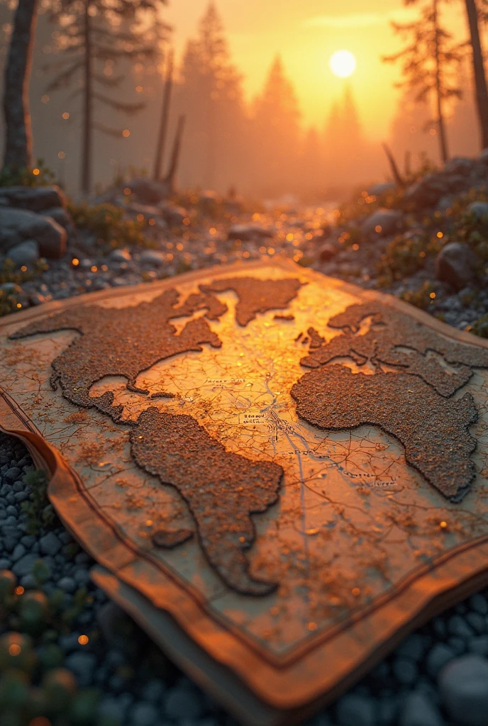 Sunset afterglow map