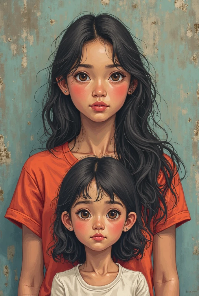 picture of the daughters of marcus lopez (deadly class) 3 and 6 years old 